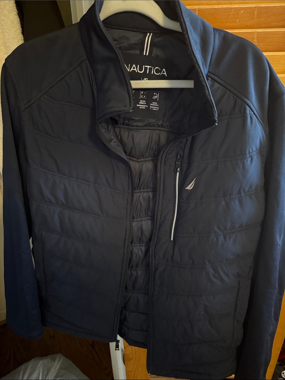 Nautica Men’s Dark Navy Quilted Puffer Jacket